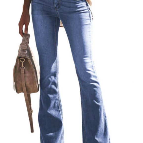 Sherri Bell Bottom Jeans Medium Wash - Picture 5 of 7